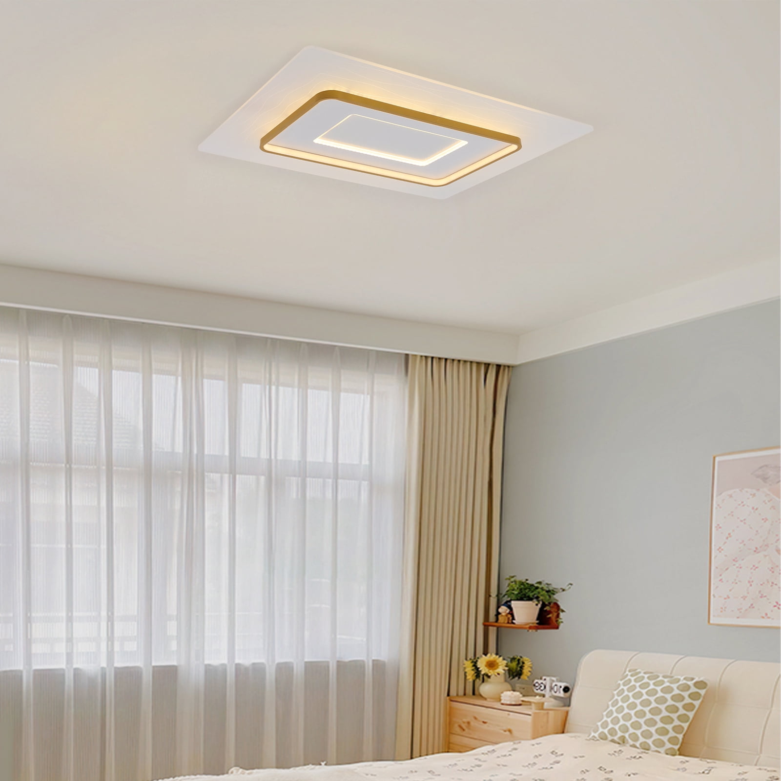 LED Ceiling Light, Dimmable Ceiling Lamp, Modern LED Ceiling Light Fixture, suitable for the dining room, living room, bedroom