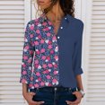 thumbnail image 2 of Tops a la moda para mujer, camisetas casuales con estampado divertido y cuello vuelto, camisa con estampado de blusa Fridja  czfsfas6092, 2 of 6
