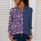 thumbnail image 2 of Tops a la moda para mujer, camisetas casuales con estampado divertido y cuello vuelto, camisa con estampado de blusa Fridja  czfsfas6093, 2 of 6