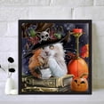 thumbnail image 4 of Cuadros Decorativos Halloween 5D bricolaje diamante pintura completo redondo taladro bordado pared decoración Sywqhk Nuevos Originales, 4 of 9