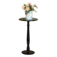 thumbnail image 2 of Black Wood 14-Inch Round Accent Side Plant Stand Display Table, 2 of 3
