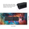 thumbnail image 3 of Gaming XXL Large Mouse Pad,Blue Purple Galaxy Nebula Universe Space Mouse Pad Non-Slip Rubber Base Mouse Pads for Computers Laptop Office, 35.5"x16"x0.12"(900mm x 406mm x 3mm), 3 of 6