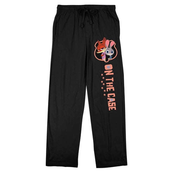 Zootopia 2 On The Case Men's Black Sleep Pajama Pants-Small