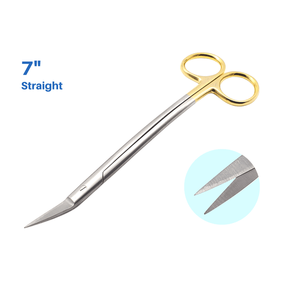 Double Curved Gold Plated Scissors 7 inches with TC by Wise Linkers