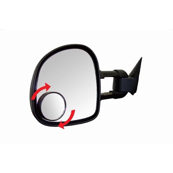 CIPA USA Exterior Mirror 49302 Hot Spot; Blind Spot Mirror; Single; Black; Manual; 3-3/4 Inch Round Stick-On