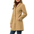thumbnail image 4 of INSPIRE CHIC Women's Coats Single Breasted Long Outerwear Winter Trench Coat XS Khaki, 4 of 7