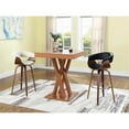 thumbnail image 2 of Bowery Hill 29.5" Contemporary Wood/PU Swivel Bar Stool in Walnut/Black, 2 of 7
