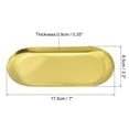 thumbnail image 2 of 4pcs Stainless Steel Decorative Trays, 7 Inch Bathroom Trays, Makeup Cosmetic Trays, Small Serving Tray, Gold, 2 of 5