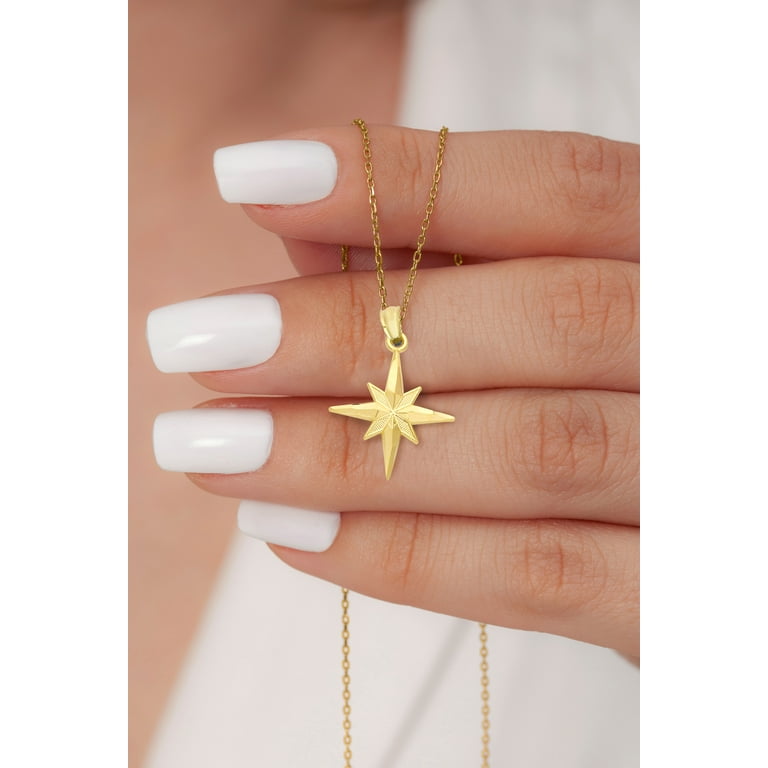 Solid 10kt yellow store gold star pendant