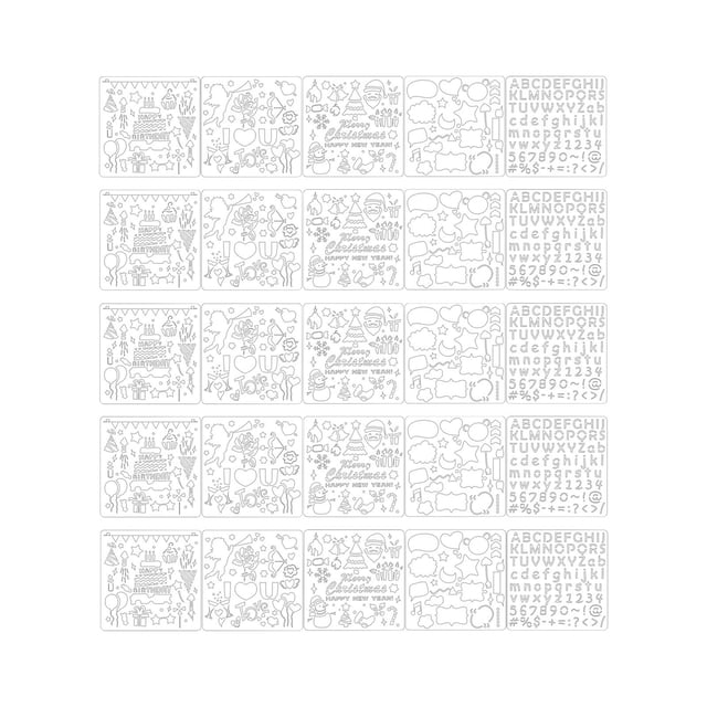 Plantilla de dibujo, plantillas artesanales, plantillas reutilizables para pintura DIY, plantillas reutilizables para manualidades de papel, álbumes