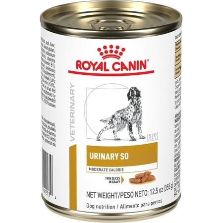 Royal Canin Veterinary Diet Adult Urinary SO Moderate Calorie Thin Slices In Gravy Canned Dog Food, 12.5-oz, case of 24