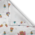 thumbnail image 4 of Ambesonne Winter Valance Pack of 2, Christmas Clothes Pattern, 54"X18", White Coral Sky Blue, 4 of 5