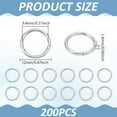 thumbnail image 3 of 200Pcs Stainless Steel Open Jump Rings 12mm Round Jump Rings Keychain Ring Metal Connectors Ring for Jewelry Making and Earring Bracelet Necklace Pendant Accessories 304 Stainless Steel, 3 of 8