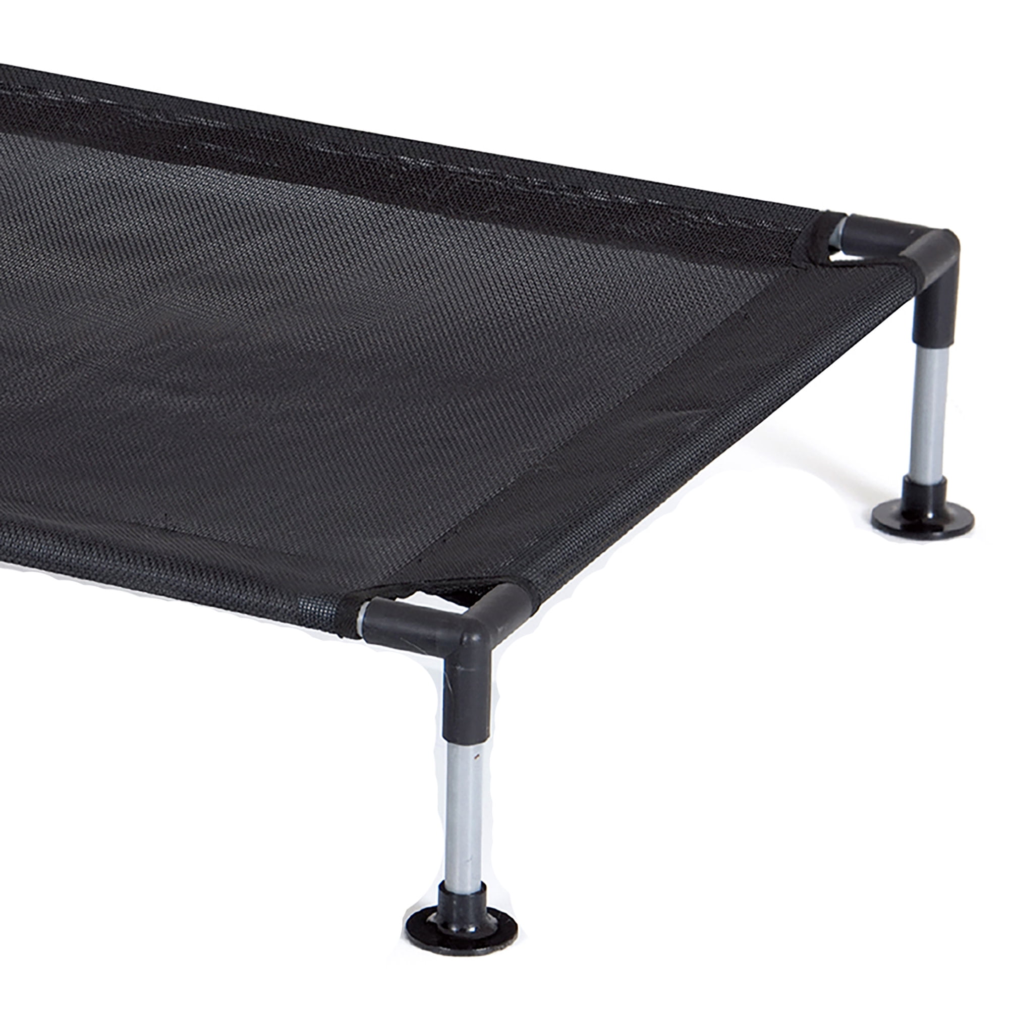 My Duque: COOLA Pet Bed - Small - Black, 23.5 x 18" Dog Lounger, Breathable Mesh Fabric, Elevated Structure For Joints, Steel Frame, Animal 30lb Cap
