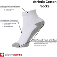 thumbnail image 2 of Alpine Swiss Mens Ankle Socks 8 Pack Cotton Athletic Performance Socks for Men Moisture-Wicking Cushioned Quarter Length Socks Reinforced Heel & Toe, 2 of 7