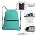 thumbnail image 3 of Lsque Teal Turquoise Print Drawstring zipper Backpack Bag Sport Gym Sackpack Cinch Bags Drawstring Bags Draw String Sport Bag-One Size, 3 of 6