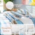 thumbnail image 2 of Vintage Blue 4 Piece Duvet Cover Set California King Size Brown Wood Grain Abstract Oil Painting Style Soft Bedding Set Comforter Cover, 1 Duvet Cover 1 Flat Sheets and 2 Pillowcases, 2 of 9