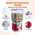 thumbnail image 3 of Gumball Machine for Kids, 17"H Home Candy Vending Machine, PC Gumball Dispenser, Bubble Gum Machine for Game Stores, Coin Operated Gumball Bank for Toy Capsules Bouncy Balls Candy, Red, 3 of 6