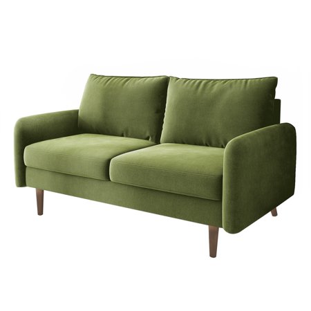 56.3-Inch Velvet Round Arm Apartment Sofa: Comfort and Style for Compact Spaces