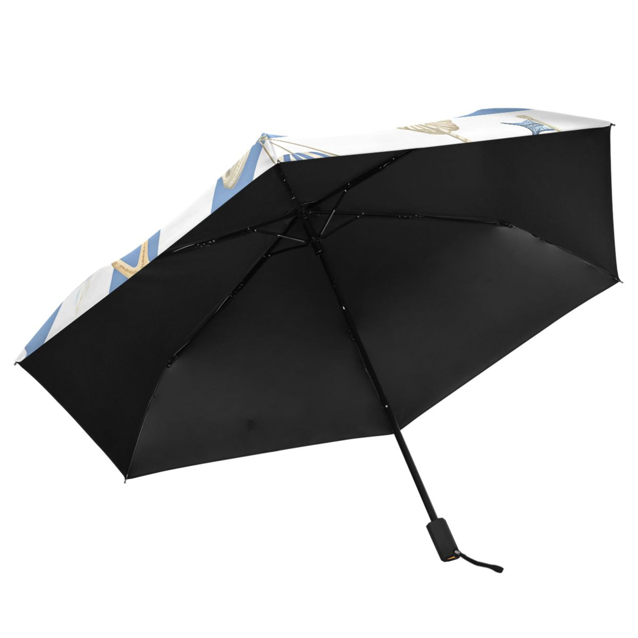 ALAZA Starfish Sailboat UPF 50+ Compact Folding Umbrella for Rain Travel Umbrella Packable