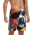 thumbnail image 2 of Gaeub Cow Printed Men's Short Pajama Pants, Lightweight Lounge & Sleep Bottoms Keep You Cool - 4X-Large, 2 of 9