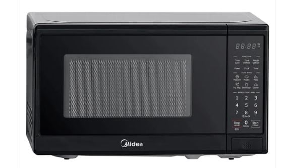 Midea 0.9 cu.ft. Countertop Microwave Oven, 900 W Turntable, Black EM9P022CV-PMB