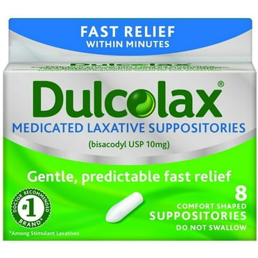 4 Pack Dulcolax Laxative Suppositories 8 ea