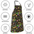 thumbnail image 5 of Goofa Mardi Gras3 Printed Waterproof Apron 33" Chef Aprons for Men Heavy Duty Chemical Work Apron Adjustable Bib Apron, 5 of 9