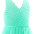 thumbnail image 5 of iiniim Girl's Sleeveless Mesh Long Gowns Pageant Party Prom Wedding Junior Bridesmaid Dress, 5 of 7