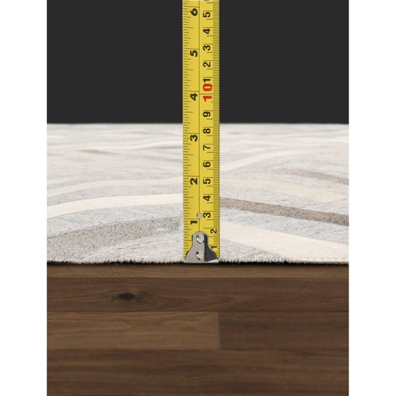 Pasargad Home Galaxy 12' x 15' Hand-Loomed Cowhide Silver Rug - All Ages, Indoors