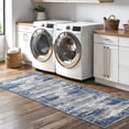 thumbnail image 4 of Kitchen Rugs Sets of 3 Non Slip Washable Kitchen Mats for Floor, Waterproof Abstract Kitchen Runner Rug, Floor Mat Carpet for Hallway, Laundry, Sink, Entryway, Bathroom, Blue&Ivory, 4 of 5