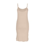 Naittoop Basic Bodycon Dresses for Women Adjustable Spaghetti Strap Solid Color Under Dress Camisole Nightgown