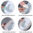 thumbnail image 3 of Bathroom adhesive toilet seat cover cushion 4 Washable and reusable winter seat cushiongrey, 3 of 5