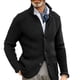 thumbnail image 2 of Abrigo de punto para hombre, chaqueta para hombre, cuello en V, color puro, chaqueta para hombre, chaqueta para hombre con cuello en V, diseño de clase mundial, 2 of 6
