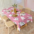 thumbnail image 4 of Pink Halloween Ghosts Rectangle Tablecloth 60"x102",Waterproof Polyester Rectangle Table Cloth, Wipeable Spillproof Polyester Tablecloth for Dining, Camping, Indoor and Outdoor, 4 of 6