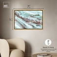 thumbnail image 4 of Mint Waves Blue Abstract Wall Art Canvas Wall Art by Art Remedy, Gold Floater Frame, 37.5" x 25.5", 4 of 6