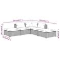thumbnail image 4 of vidaXL 5 Piece Garden Lounge Set with Cushions Poly Rattan Brown, 4 of 5