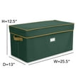 thumbnail image 3 of Covermates Keepsakes Adjustable Ornament Storage Box – Heavy-Duty Polyester, Padded Dividers & FlexGrid Trays – Protective Holiday Organizer with Stackable Walls & Label Window, Green, 3 of 7