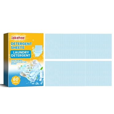 Laundry Detergent Sheets Fresh Scent,Power Sheets Laundry Detergent,60 Pieces Laundry Detergent Sheets,Strong Decontamination Detergent Powder Tablets