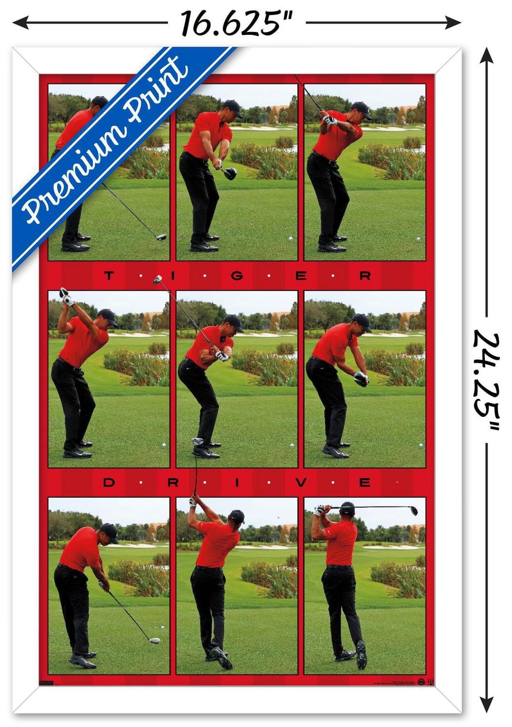 Tiger Woods - Drive Wall Poster