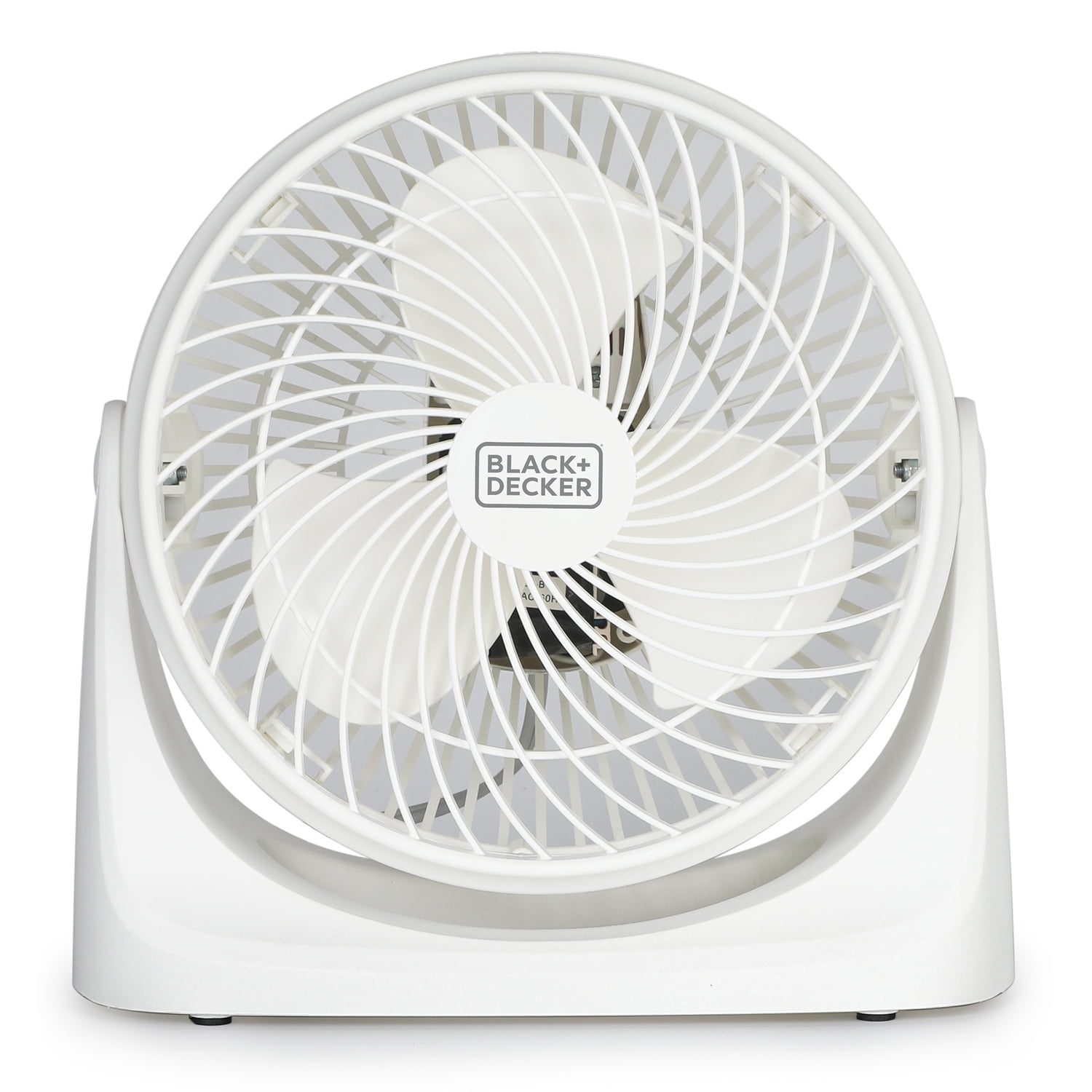 BLACK+DECKER BFTU107W 7-In. 3-Speed Portable Turbo Table Fan with Adjustable Tilt, White