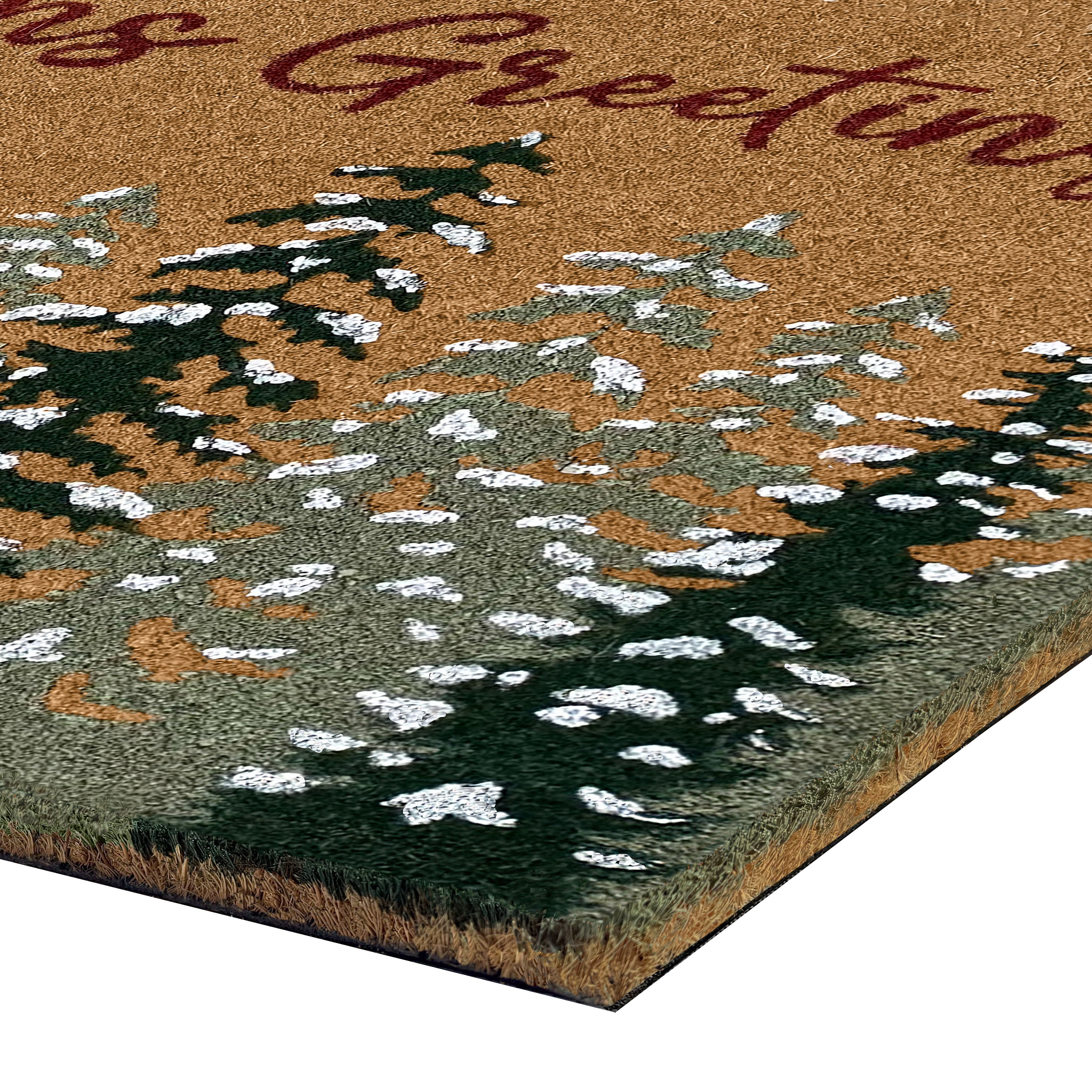 Achim Printed Coir Holiday Doormat 18" x 30" - Seasons Greetings
