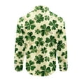 thumbnail image 4 of BLTIBY 2025 St. Patrick's Day Shirt for Men Button Down Irish Shamrock Printed Long Sleeve Lapel Shirts Casual Loose Fit Tops Green 7 XXL, 4 of 5