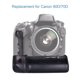 thumbnail image 3 of Empuñadura de batería vertical BG-E14H para Canon 80D y 70D con control remoto infrarrojo - Compatible con baterías LP-E6 y AA (no incluidas) - Color negro resistente, 3 of 6