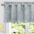 thumbnail image 6 of DriftAway Roman Linen Blend Blackout Valance for Kitchen 18 Inch Length Watercolor Stripe Textured Printed Lined Rod Pocket Room Darkening Curtain Valance for Living Room 52x18 Inch Navy, 6 of 9