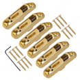 thumbnail image 1 of 6Pcs Electric Guitar Bridge Saddle String Individual Tailpiece Single Bridge Gold, 1 of 9
