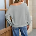 thumbnail image 4 of STICHOU Women's Off the Shoulder Sweatshirt Oversized Casual Long Sleeve Pullover Tops Loose Fit Winter Fashion Sweatshirts Gray S, 4 of 6