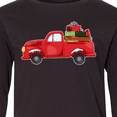 thumbnail image 4 of Inktastic Christmas Red Vintage Truck with Presents Long Sleeve Youth T-Shirt, 4 of 5