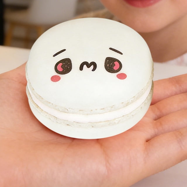 Jienlioq Squishy Macaron-Shaped Stress Relief Toy Squeezable Rubber Toy
