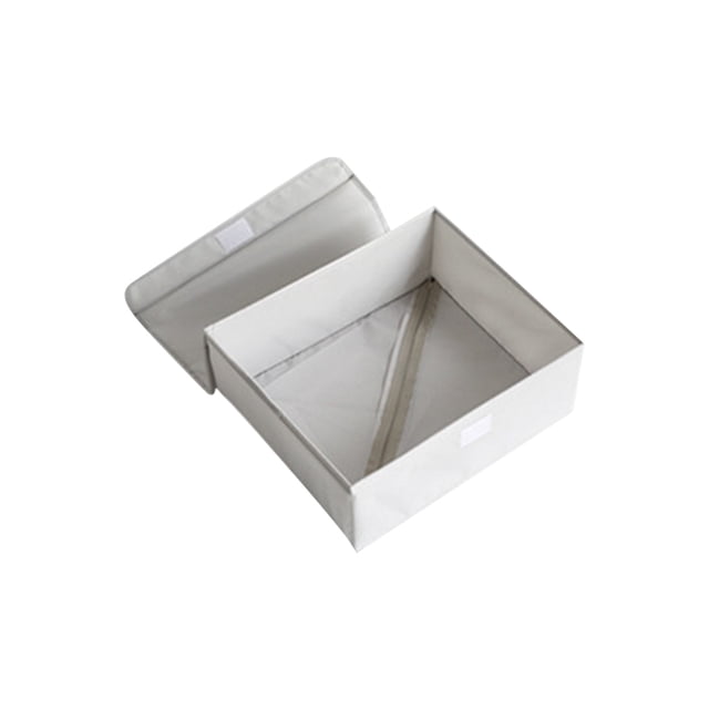 Caja organizadora de ropa interior Cajón Armario Bragas Calcetines Sujetadores Almacenamiento Estuche de tela Oxford, gris, rejillas individuales Methold HA001915-01B
